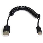 GMC7C Type-Cアダプタ USB Aオス ーType-Cオス カールケーブル 充電・データ通信 USB2.0 タイムリー