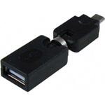 GM-UH012 MicroUSBアダプタ USB A(オス)-MicroUSB(オス)関節回転タイプ(2関節がそれぞれ180度と300度回転) タイムリー