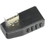 SUAF-UAMDL USB変換コネクタ USB A(オス) ーUSB A(メス) L型下向き USB A(L型下向き オス) / USB A(メス) エスエスエーサービス