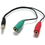 ST35-SM35F オーディオケーブル 3.5MM4極ステレオ(オス) 3極ステレオ音声+マイク(メス) ケーブル 3.5mm4極ステレオミニプラグ(オス)3.5mm 3極ステレオミニプラグ(音声・メス) + 3.5mm 3極ステレオミニプラグ(マイク・メス) エスエスエーサービス