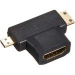 SMH2M-HDMAF 映像系変換コネクタ HDMI(メス) → microHDMI(オス) + miniHDMI(オス)変換コネクタ エスエスエーサービス