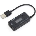 QuickCharge2.0対応 USB簡易電圧・電流チェッカー 積算機能・VA同時表示対応 ブラック ルートアール