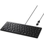Type-C変換アダプタ付 有線 USB接続ミニキーボード ブラック BUFFALO(バッファロー)