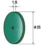 ホイールゴム砥石グリーン 10本入 NSK(ナカニシ)