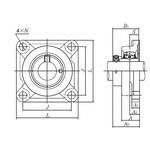鋳鉄製角フランジ形ユニット/円筒穴形、偏心カラー式 UELFU形 NTN(エヌティーエヌ)