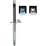 HYP-LIM02PK ハイパーボラード ソーラーLED(土中式杭基礎)タイプ 脱着式 南京錠付 帝金