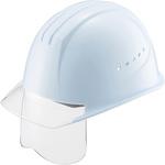 エアライト搭載ヘルメット通気孔付き(シールド面付・PC製・透明ひさし型) 谷沢製作所