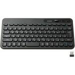 TK-CM10DMKBK ワイヤレスキーボード 無線2.4GHz メンブレン式 ミニサイズ テンキーレス コンパクト Caps Lock無効化スイッチ 日本語配列 軽い打ち心地 抗菌 【 Windows 対応 】 エレコム