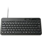 TK-CM10UMKBK キーボード 有線 USB接続 メンブレン式 テンキーレス ミニサイズ Caps Lock無効化スイッチ 日本語配列 軽い打ち心地 抗菌 【 Windows 対応 】 エレコム