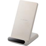 ワイヤレス充電器 Qi認証 5W スタンド 縦置き/横置き両対応 滑り止めパッド おくだけ充電 エレコム