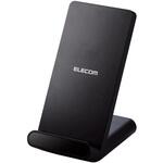 ワイヤレス充電器 Qi認証 5W スタンド 縦置き/横置き両対応 滑り止めパッド おくだけ充電 エレコム