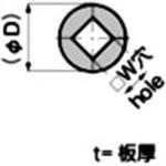 AC-25-W-5 鉄 スペーサー(□8穴、t1) TAKIGEN(タキゲン)