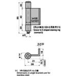 B-525(BA-21) L型裏蝶番(3管)(L=85 ) TAKIGEN(タキゲン)