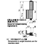 B-534-1 L型裏蝶番1型(L1=60 L2=65) TAKIGEN(タキゲン)