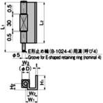B-540-1(BA-80-1) U曲げ裏蝶番(L1=65) TAKIGEN(タキゲン)