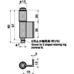 B-1560-2 ステンレス L型裏蝶番1型(L=60) TAKIGEN(タキゲン)