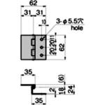 B-1567 ステンレス 機器用・段付蝶番 TAKIGEN(タキゲン)