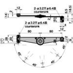 ステンレス ストッパー付天蓋用ステー TAKIGEN(タキゲン)