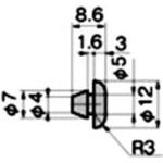 C-30-CS-8-EP-UL 難燃性クッションゴム(Φ12×L8.6) TAKIGEN(タキゲン)