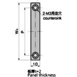 C-349N-1用受金具 マグネットキャッチ用受け金具(W64×L10) TAKIGEN(タキゲン)