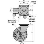 重量用自在キャスター(ストッパー付き) TAKIGEN(タキゲン)