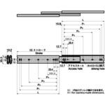 KC-1252-18 ステンレス スライドレール(L457.2) TAKIGEN(タキゲン)