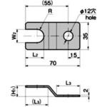 アジャスター押さえ金具(M10用 W2=17) TAKIGEN(タキゲン)