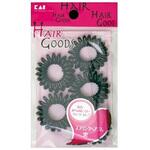 HA3050H HAIR GOODSスプリングヘアゴム黒 5個入 貝印