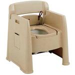 533-155 背付ポータブルトイレ楽立AD Aron(アロン化成)