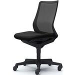 フルーエント 肘なし 背メッシュ ローバック ブラックボディ ハンガー無 ランバー無 ゴムキャスター オカムラ(岡村製作所)