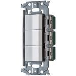 WNSS50244W SO-STYLE マット仕上 取付枠セット品 スイッチC(3路)・スイッチE(4路)X2 Panasonic(パナソニック)