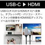 USB Type-C to HDMI 変換ケーブル ZART
