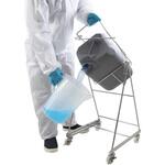 ステンレス缶スタンド 角型ポリ缶用(20L) SKC-13キャスター付 液体注入補助具 エム・あい