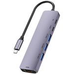 USB Type-C マルチ変換アダプター USB3.0ハブ 4K HDMI  PD対応 軽量 スリム ケーブル収納 ドッキングステーション メディアカバーマーケット