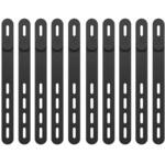 シリコン製ケーブルバンド 黒 10本セット 結束バンド ソフトタッチ ケーブル 配線 コード 収納バンド メディアカバーマーケット
