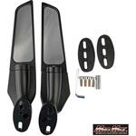 MM04-0008-01 バイク用 アルミ製 カウリングミラー ブラック Mサイズ 左右セット MAD MAX(マッドマックス)