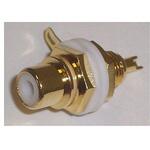 PSG01717 ホワイト シャーシ マウント 金メッキ Phono RCA メス ジャック MULTICOMP