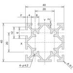 TSF40402S-100 アルミフレーム TSF20シリーズ TRUSCO