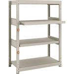 軽中量ボルトレス棚M1．5型(150kgタイプ、高さ1200mm、2段、スライド2段タイプ) TRUSCO
