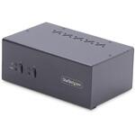 KVMスイッチ/2ポート/デュアルモニター/4K60Hz DisplayPort/4x USB-A/押しボタン ホットキー切換/PC パソコン CPU切替器 StarTech.com