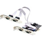 PS74ADF-SERIAL-CARD RS232C RS422 RS485インターフェースカード/PCI Express x1/4ポート/921.6Kbps/Win & Linux/DB9増設 拡張 StarTech.com