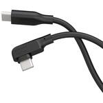 CIO-SLL30000-CL1-BK-M 柔らかいシリコンケーブル USB-C & ライトニング 充電ケーブル タイプC(Type-C) (1m， L字， ブラック) CIO