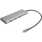 VV-UCDOCKHUB-4 USB-C to マルチ Dock Hub アダプタ〔HDMI×2(分配機能)/VGA/USB3.1×3/USB2.0×2/USB-C 480Mbps/microSD・SDカード/LAN/PD100W〕 Vodaview