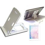 tb-standw-mat-k0001481850 折り畳みタブレットスタンド 白 と Apple iPad 第10世代 2022年版 10.9インチ 反射防止 保護フィルム セット メディアフューチャー