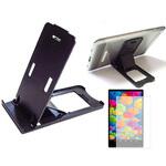 tb-standb-mat-k0001383998 折り畳みタブレットスタンド 黒 と APPLE iPad mini 第6世代 第7世代 (2021/2024年版) 8.3インチ 反射防止 保護フィルム セット メディアフューチャー