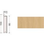 専用施工部材(システリアパネル10型/20型共通)巾木 木口塗装無し 大建工業