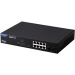 EHB-SG2C08-PL スイッチングハブ LANハブ 8ポート Giga対応 1000/100/10Mbps 金属筐体 AC電源 ファンレス 静音 エレコム