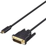 BDCDV10BK ディスプレイ変換ケーブル USB Type-C - DVI 1m ブラック BUFFALO(バッファロー)