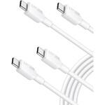 B81E2021 Anker 310 USB-C & USB-C ケーブル 1.8m ホワイト 2本セット Anker(アンカー)