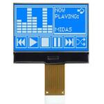 MCCOG128064B12W-BNMLW 液晶モノクロディスプレイ 透過型 グラフィック 青 128 x 64 MIDAS
